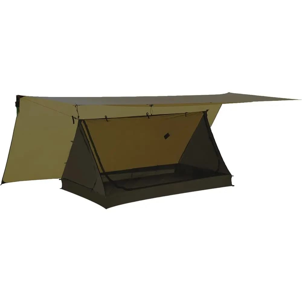 Mesh Tent or 2 Person, 2 Openings Inner Tent or Tarp Ultralight Trekking Pole Tent Tarp Backpacking Netting Tent with Waterproo