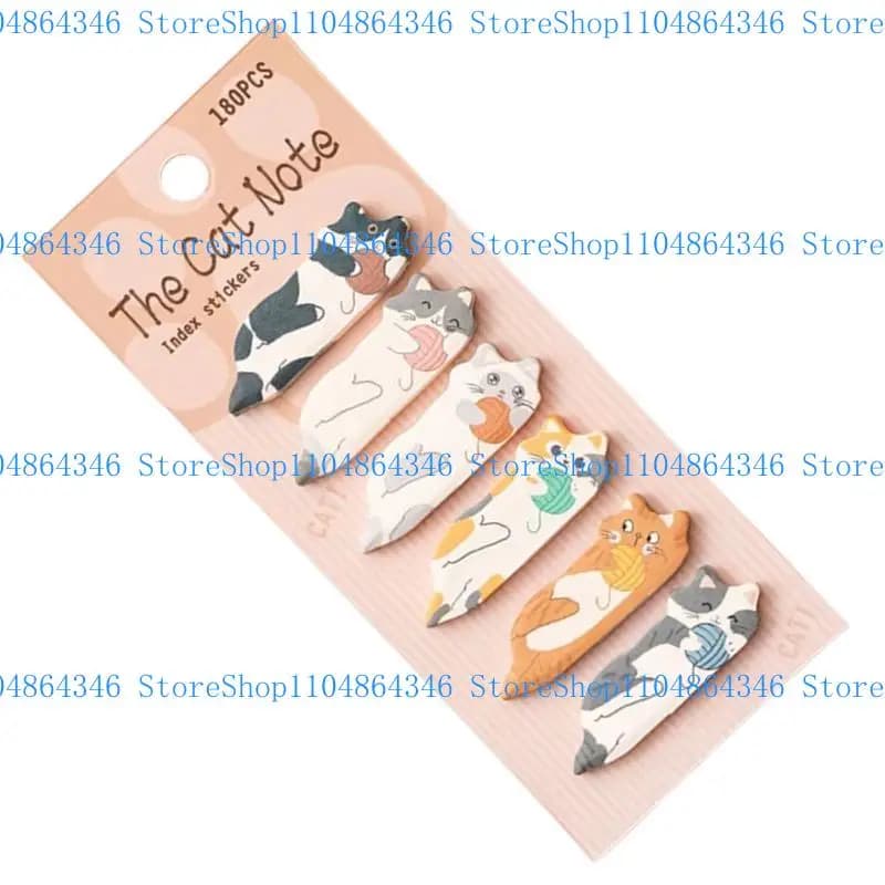 5ASD 180 COUNTS Kitten Notes Pad Indesive Index Adesivo Pagina Scheda Pagina scrivibile Segnalibri per marcatori per per 15x45mm