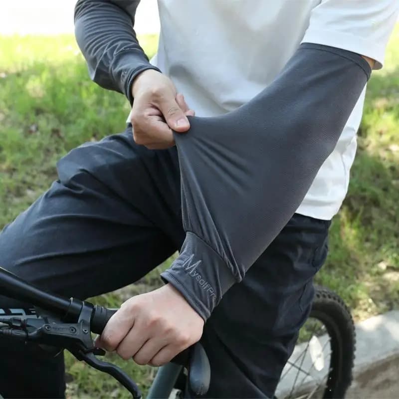 Ice Arm Sleeves Sunscreen Elastic Driving Gloves Outdoor UV Protection Arm Cover Sleeves Lightweight Cool Muff 1 Pair Mens