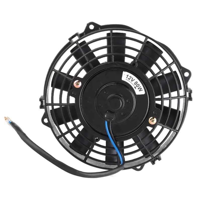 Ventilatore elettrico universale da 8 pollici per radiatore, raffreddamento automatico, aria condizionata, 10 pale, 12 V, 80 W, 2250 giri/min.