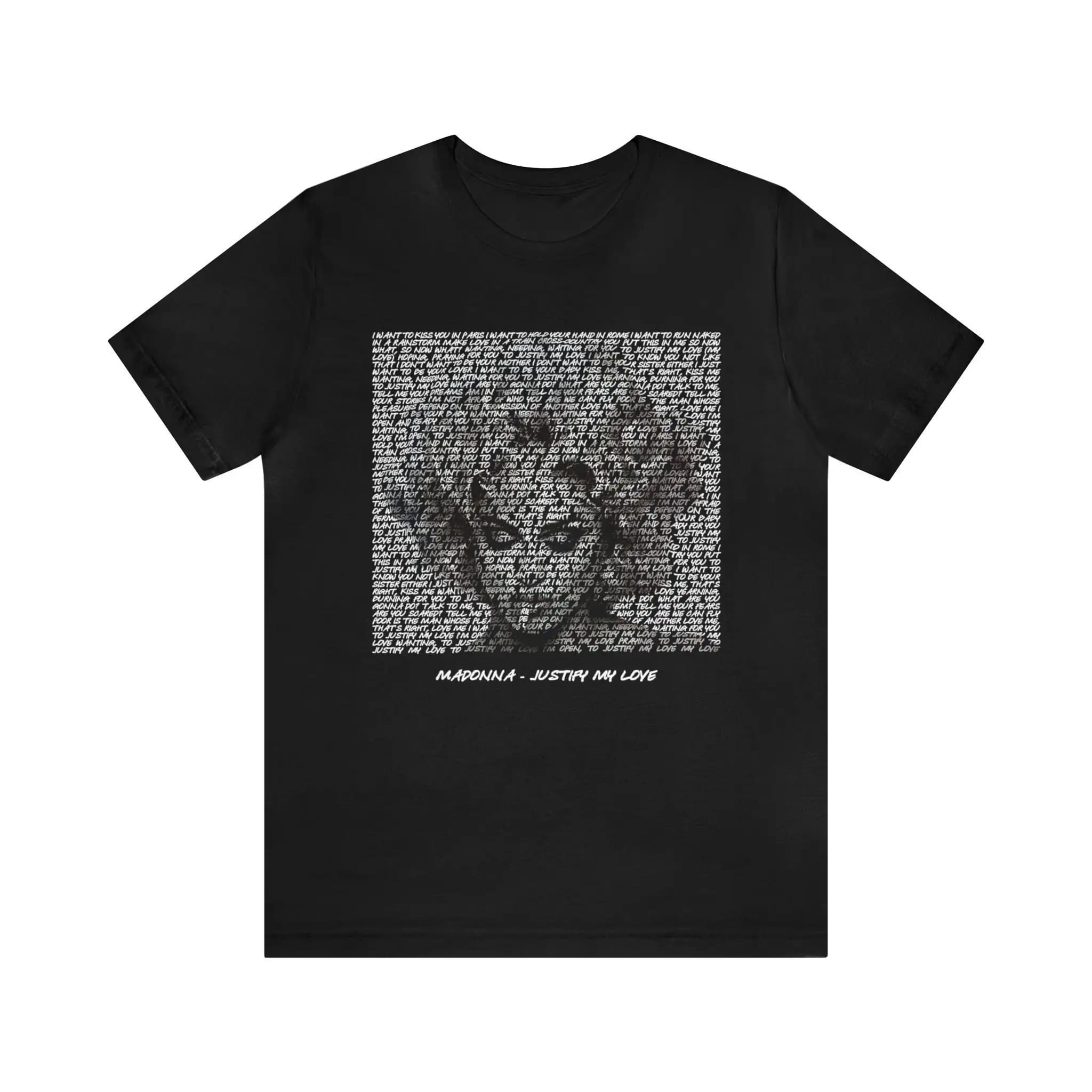 Madonna advocate My Love Lyrical Portrait T Shirt Fan Art Celebration Tour Gear