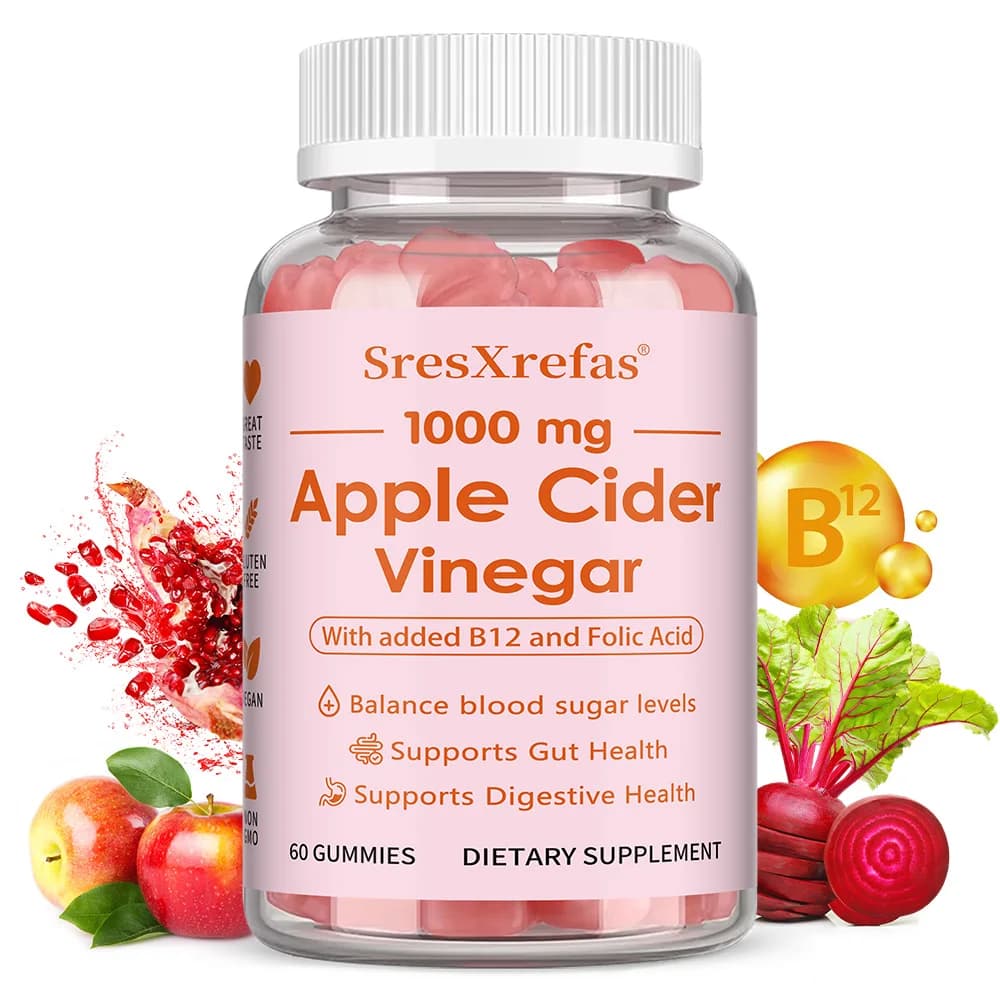 Integratore in Gommose di Aceto di Mele - Favorisce la Salute Digestiva, la Salute Intestinale e Supporta il Metabolismo