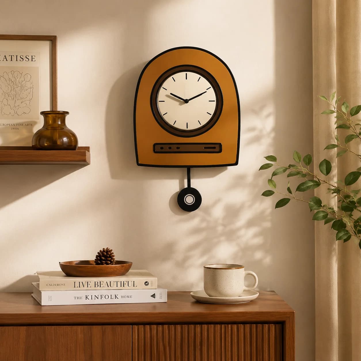 Modern Silent Wall Clock Pendulum Creative Home Decor Minimalist Living Room Bedroom Mute Quartz Hanging Clock Art Decoration