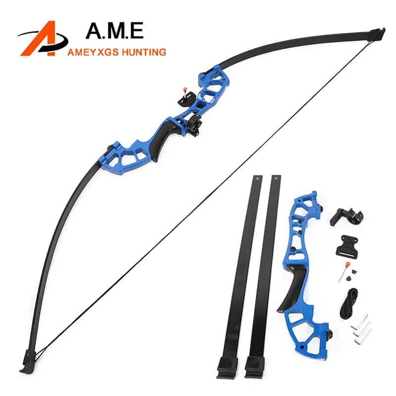 30/40/45/50 Lbs Arco dritto Tiro con l'arco Arco ricurvo Magnesio Alluminio Riser Arco a mano destra Tiro al bersaglio da caccia