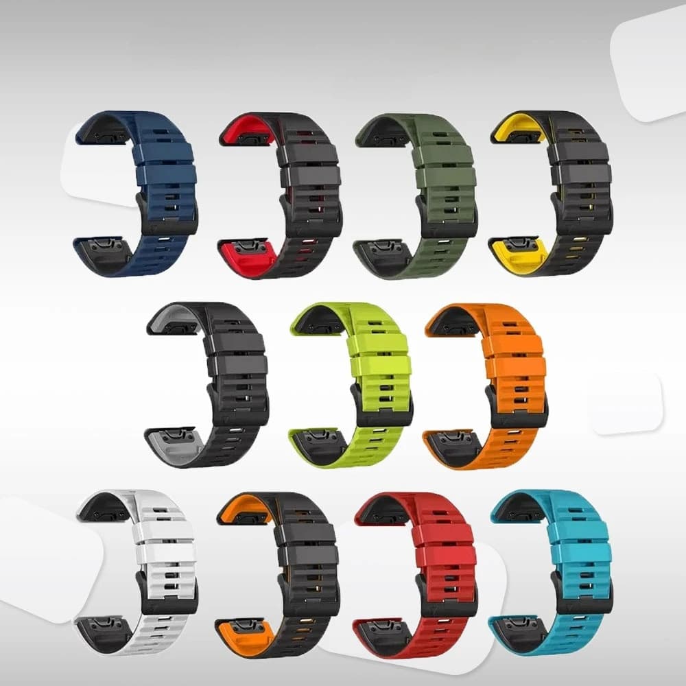 Cinturino in Silicone Quickfit per Garmin Fenix 8 7 6 5 s62 s60 MK1 MK2 MK2i MK3i/Gen 2/Epix Pro, Bracciale da 26mm 22mm