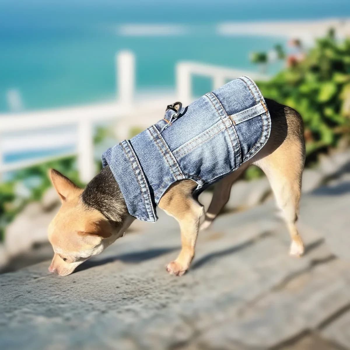 Gilet Estivo in Denim per Cani - Abbigliamento Fresco e Lavabile per Animali Domestici