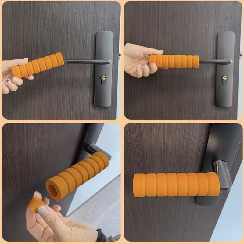 2 pezzi di schiuma morbida per maniglia della porta, copertura della protezione, copertura della maniglia della porta, anti-collisione, protezione di sicurezza, decorazione della casa