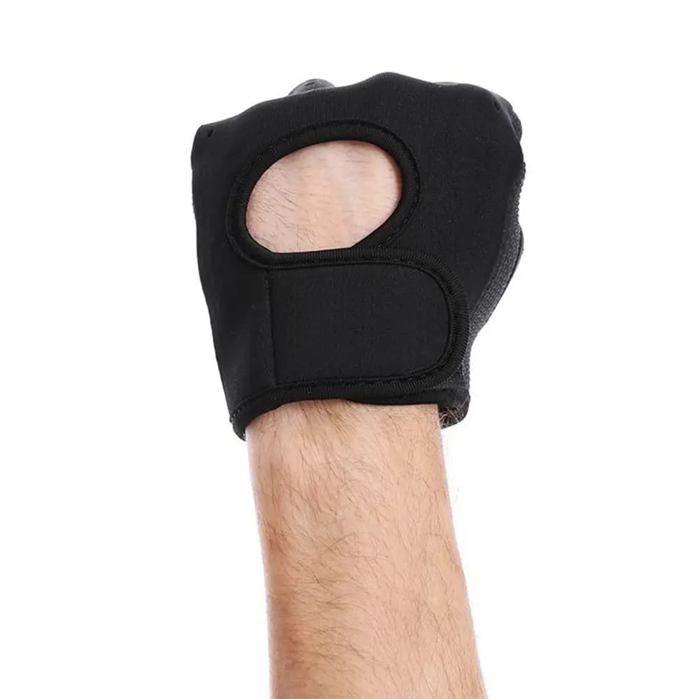 Guanti da Fitness in Silicone per Bodybuilding, Mezze Dita Traspiranti con Dorso Cavo, Antiscivolo, per Uomo e Donna