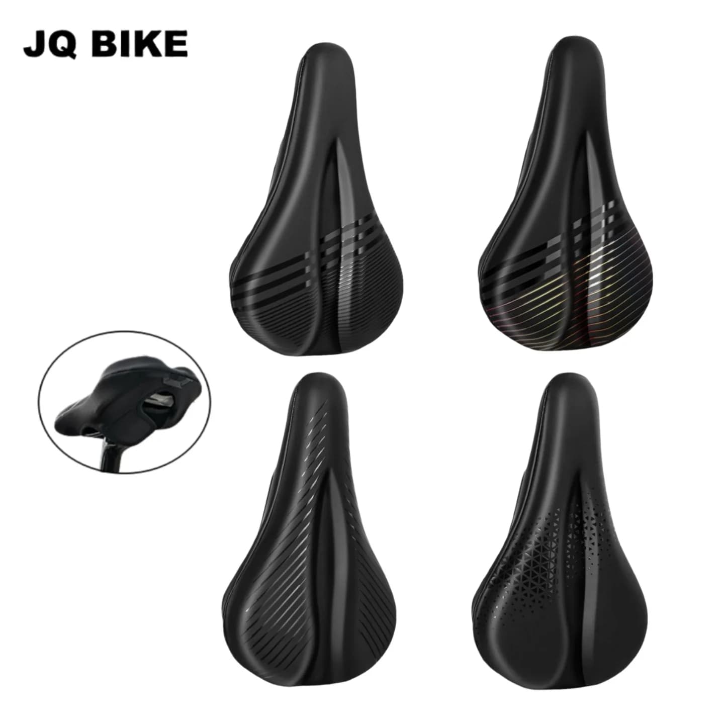 Cuscino coprisedile per bicicletta, superficie in PU, comoda coprisedile per bici imbottito in gel per uomo e donna, adatto per la maggior parte delle biciclette