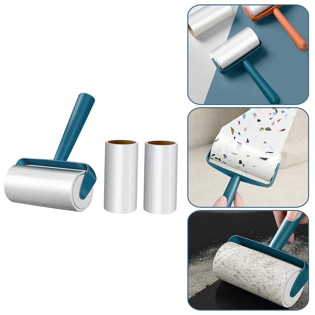 1Set Premium Portable Lint Roller for Pet Hair Clothes Cleaning Strong Adhesive Lozenge Design Household Hair Remover
