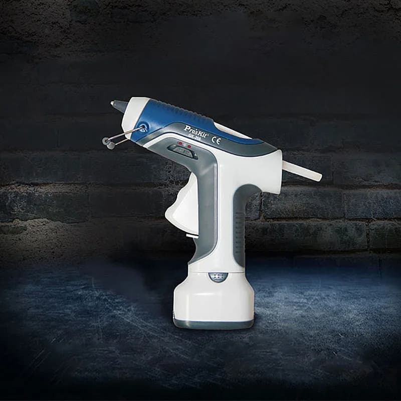 Riscaldatore wireless Fusione Pistola per colla a caldo Strumento di riparazione Pistola termica con luce a LED Strumento per temperatura di calore termoelettrico con colla stick