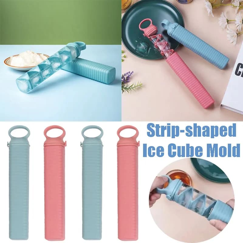Stampo per Cubetti di Ghiaccio a Striscia Durevole, Strumento per Gelato Fai-da-Te a Congelamento Rapido, Contenitore per Ghiaccio Facile da Sformare per Frigorifero