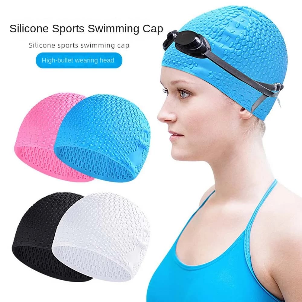 Comfortable Silicone Swimming Cap High Elastic Waterproof Swimming Hat Flexible Protect Ears Ultrathin Pool Hat Beach