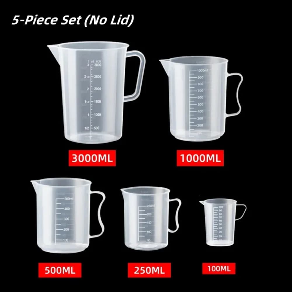 100-5000 ml thickened plastic scoop with Misurino scale for food use Experimental scoops Plastic glasses