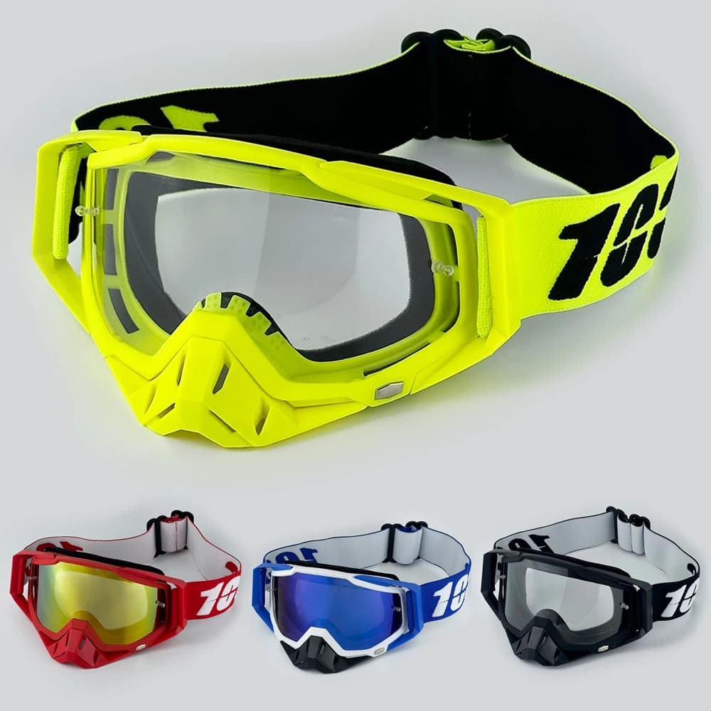 Occhiali da Moto per Uomo, Occhiali da Motocross, Occhiali da Sole Off-road, Occhiali Protettivi per Dirt Bike, ATV, Ciclismo, Corse, Maschera da Sci