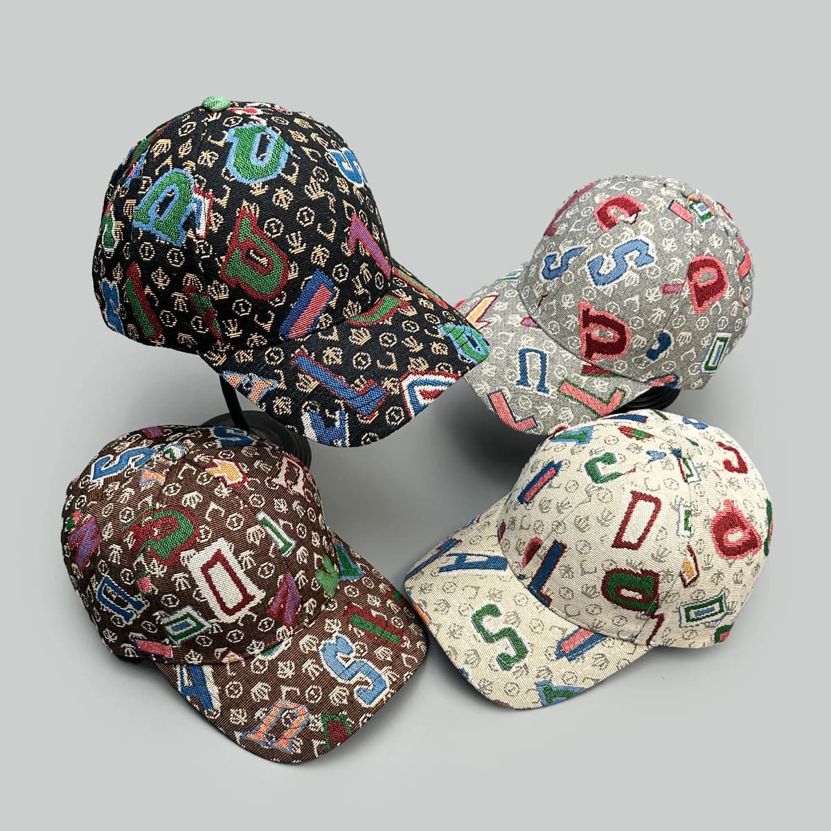 Hardtop Retro Irregular Letters Baseball Hats Outdoor New Men Women Sunshade Personal Versatile Niche Fashion Casual Peaked Caps
