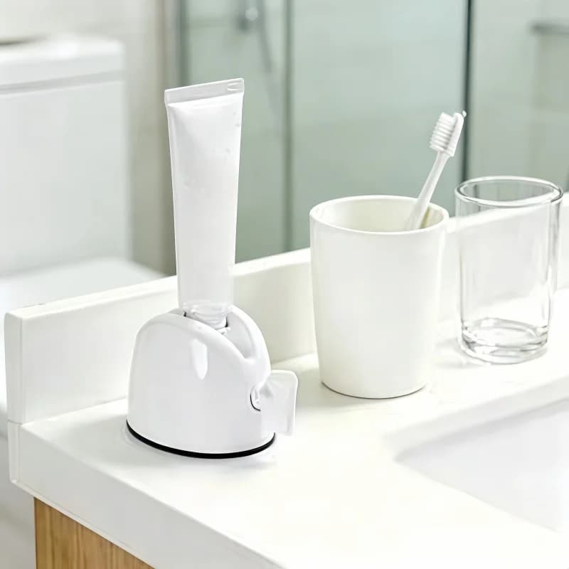 WIKHOSTAR Set di accessori per il bagno Rolling Dentifricio Spremiagrumi Tubo Dispenser di dentifricio Detergente Spremiagrumi Porta dentifricio