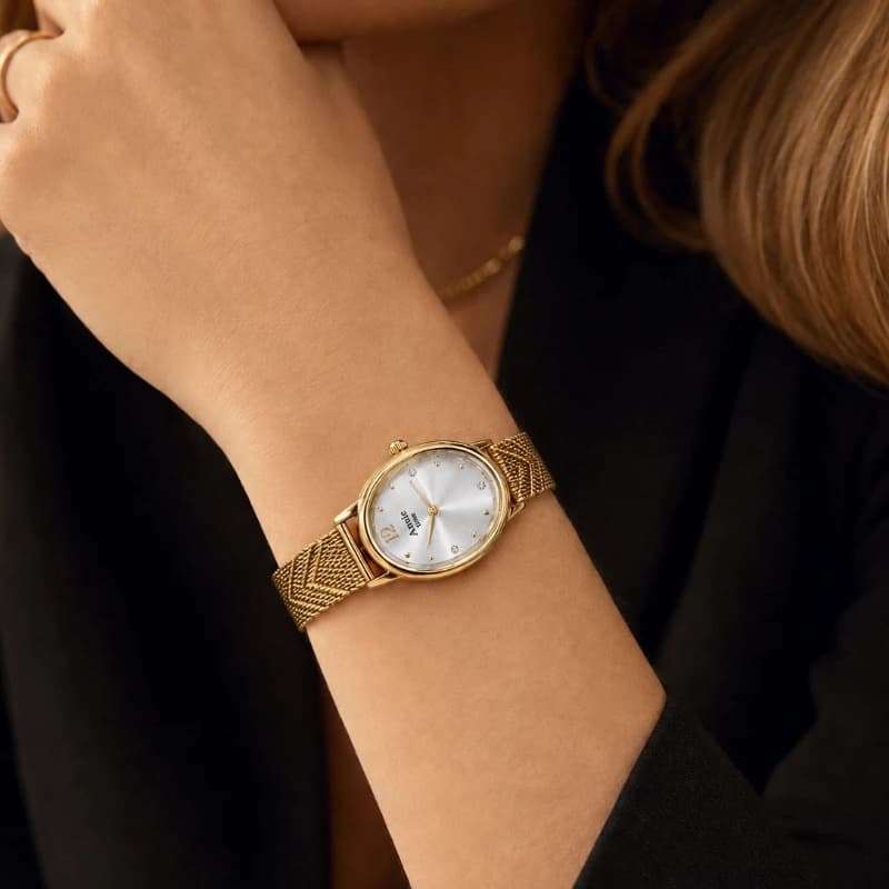 Top Brand Luxury Watches for Women Fashion Stainless Steel Mesh Strap Quartz Wristwatches Elegant Female Clock Zegarek Damski