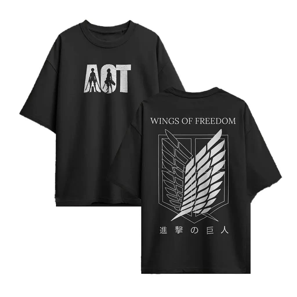 Attack on Titan Anime T Shirt Uomo Donna Graphic Tee 2026 Estate Oversize Manica corta Casual Magliette e camicette in cotone Streetwear Y2k Vestiti