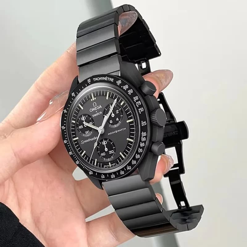 Cinturino per orologio in acciaio inossidabile da 20 mm per Omega X Swatch Joint MoonSwatch cinturino per orologio intelligente con fibbia a farfalla in metallo per MoonSwatch