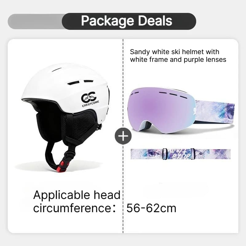 Professional Ski Anti-fog Goggles, Ski Helmet, Men's and Women's Set, Adult Style, Mountaineering, Skiing, Snowboarding, Skiing.