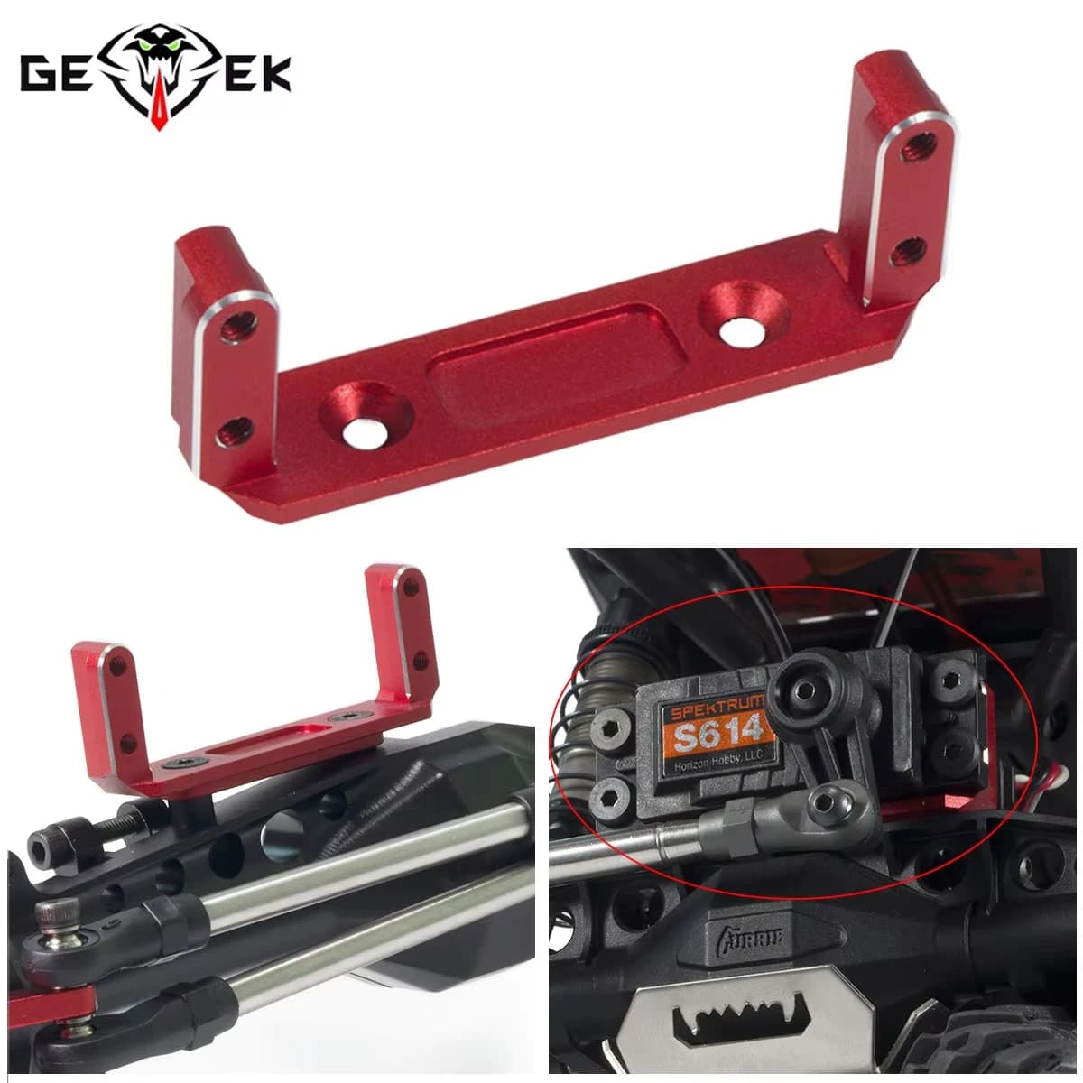 Supporto servo Capra CNC in alluminio per 1/10 RC Rig Crawler UTB10 Vanquish F9 SCX10 III Portale Asse SOA 4WD Parti di aggiornamento