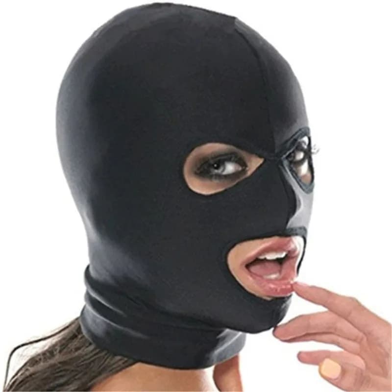 Unisex donna uomo maschera per adulti maschere puntelli Cosplay per discoteca schiavo punisci copricapo gioco per adulti Bondage Set