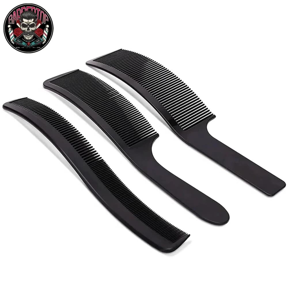 3Pcs Curved Haircutting Comb Set Heat-resistant Haircut Clipper Comb Professional Salon Barbershop Hairdresser Tools Accessories