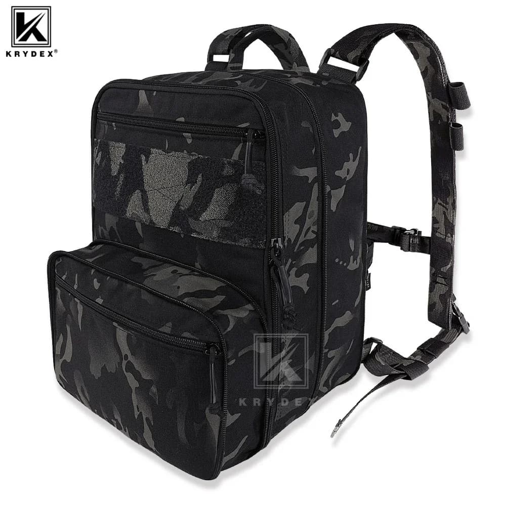 KRYDEX 23 liters tactical backpack D3 Flatpack Expandable assault bag Transport bag for hydration for travel Hunt Hiking Camping