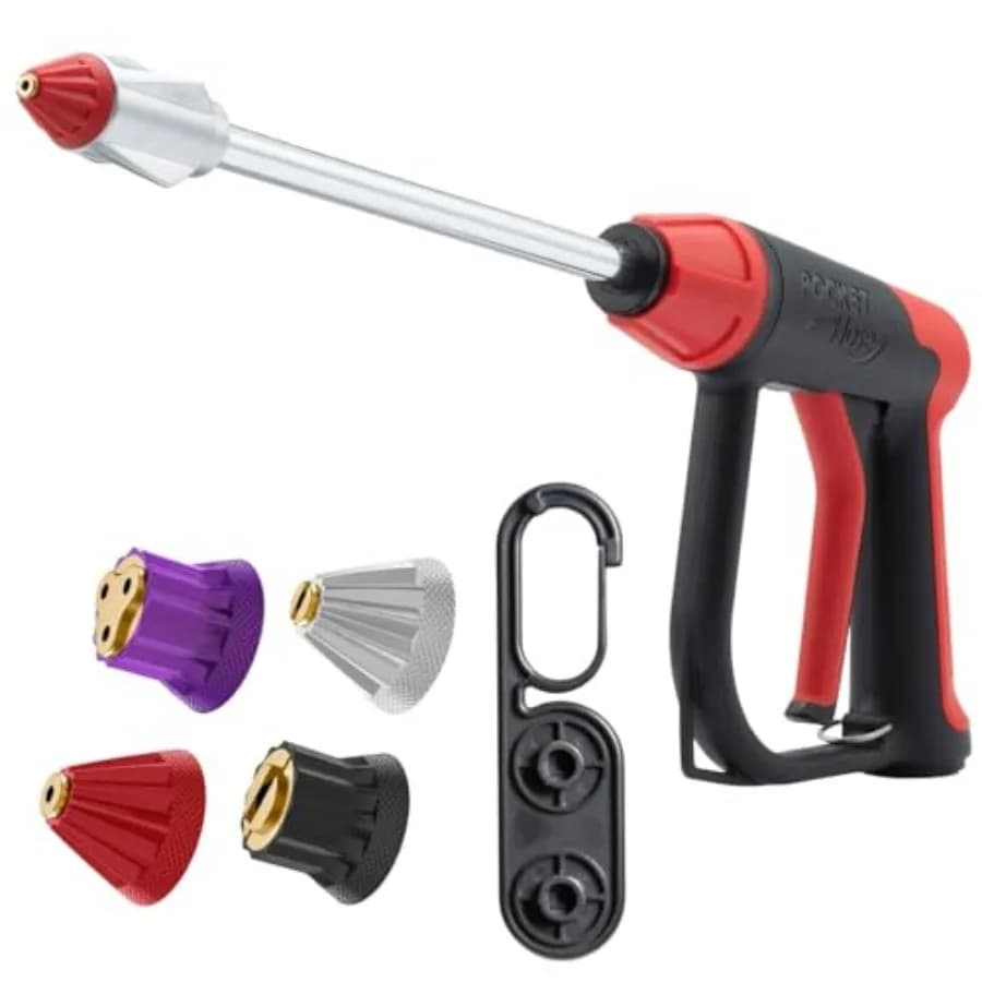 Arrow AS SEEN ON TV Ugello spray regolabile da getto potente a flusso delicato per irrigazione del giardino Force Tech 4 punte di precisione