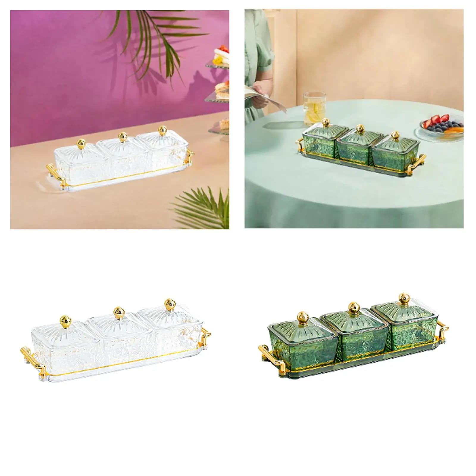 Vassoio snack multifunzionale per organizer per frutta secca per snack di caramelle