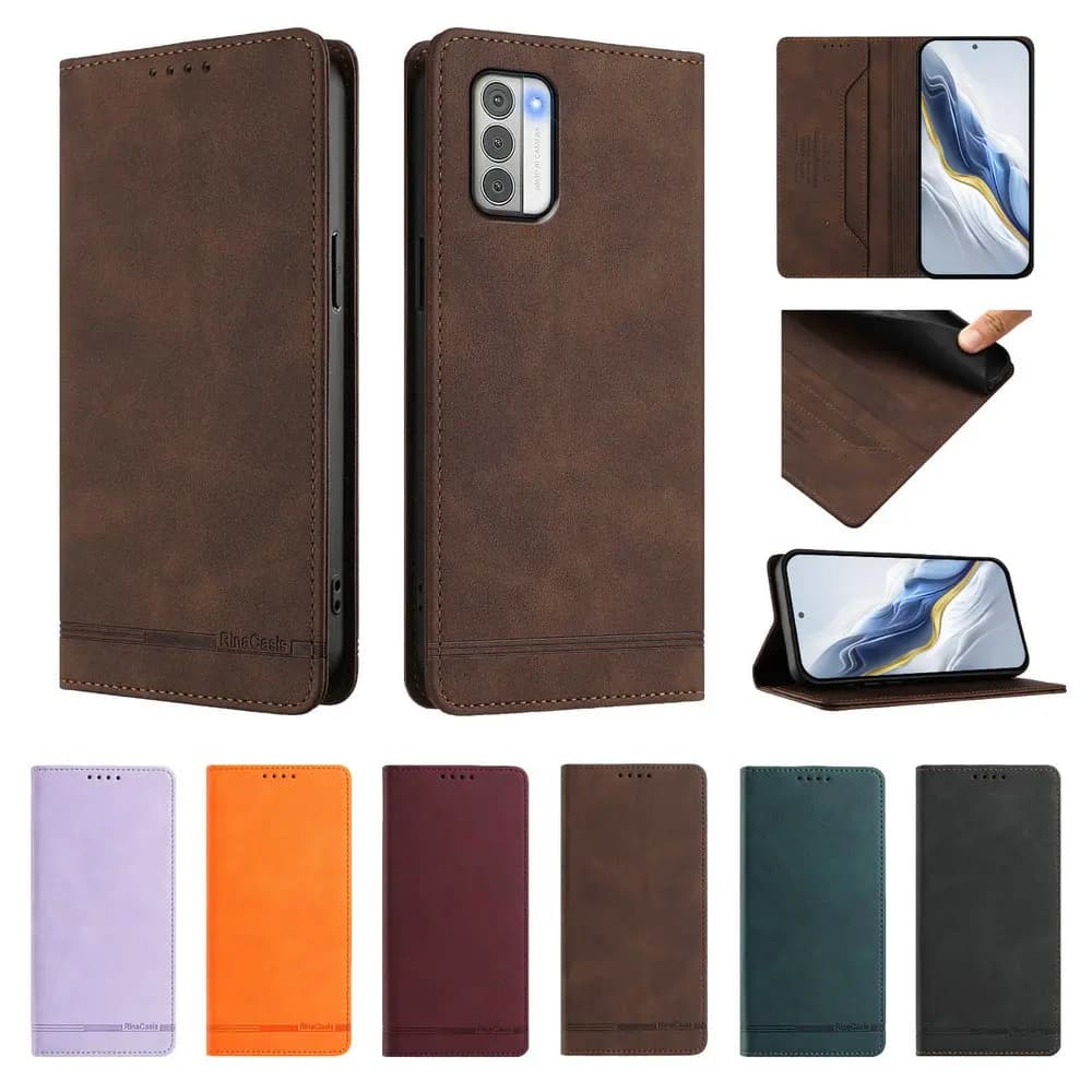 Custodia di lusso per Nokia G42 5G RFID Flip in pelle Cover magnetica per Nokia G22 G21 G11 C32 C30 C22 C12 C02 X30 X20 Portafoglio Funda