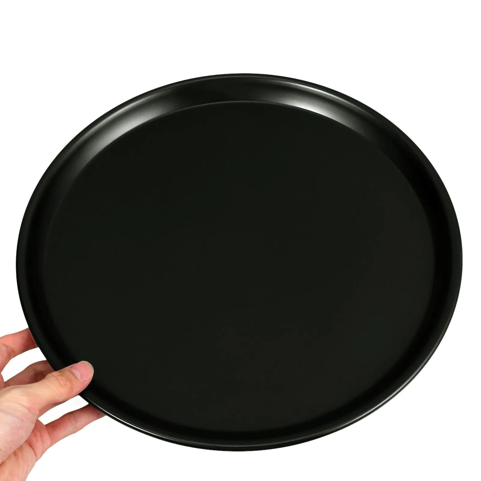 Round Oven Pizza Pan Non-Stick Metal Baking Tray Crisper for Pizza Pastry Cake Sausage Patties Steak Frying Freezing Daily