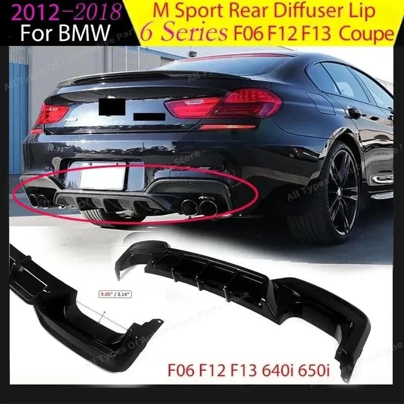 Rear Bumper Diffuser Lip for BMW F06 F12 F13 640i 650i M Sport 2012-2018 Refit Spoiler Splitter Plate Modification Auto Parts