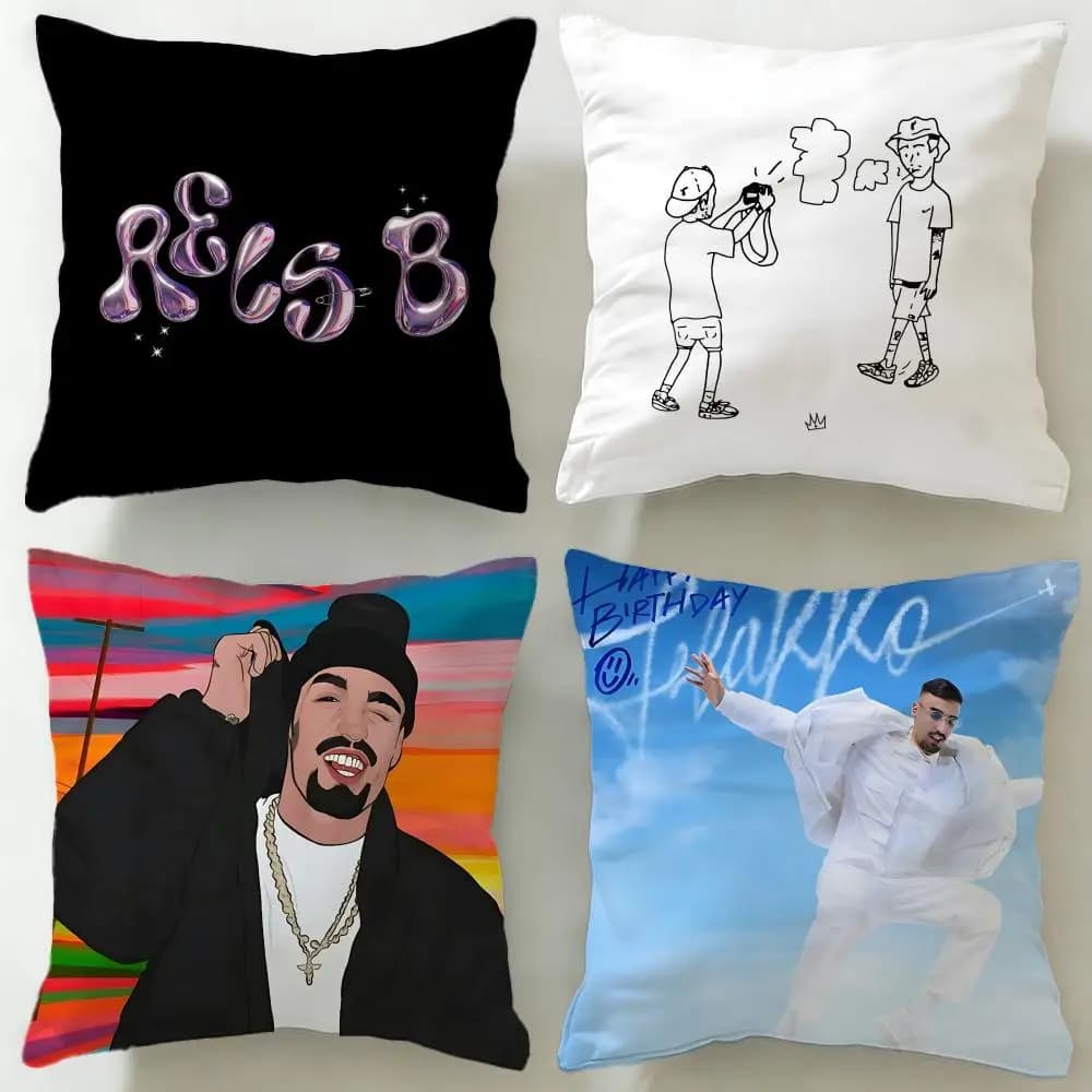 Celebrity B Rels B Cushion Cover Soft & Easy-Wash Pillow Case – Versatile for Couch, Bed, Travel and Office