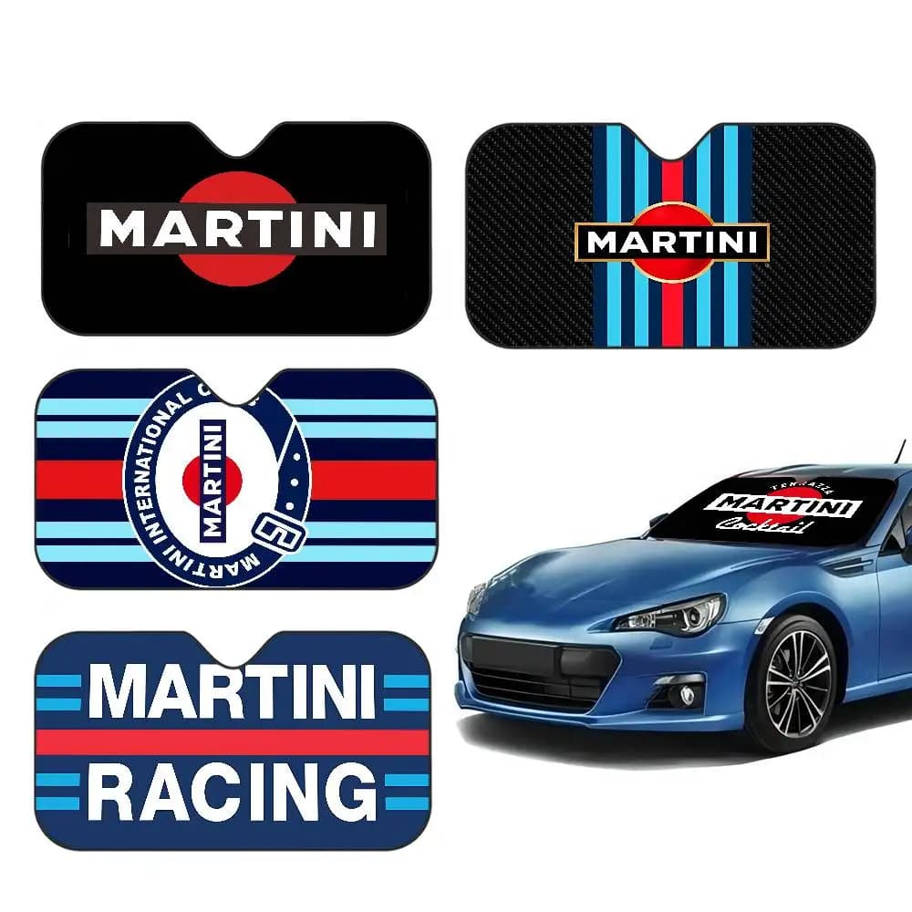 Parasole per Parabrezza Auto con Logo M-Martini Racing, Copertura Pieghevole, Protezione UV per Finestrini, Mantiene l'Auto Fresca