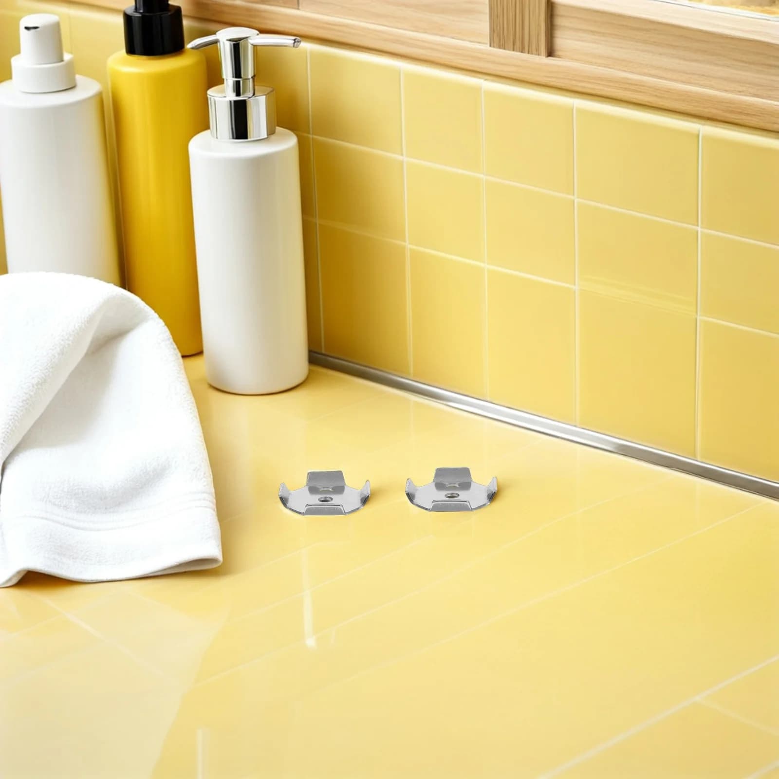 4 pezzi accessori hardware per il bagno staffa per portasciugamani in acciaio inossidabile hardware di montaggio universale per la riparazione di apparecchi da bagno