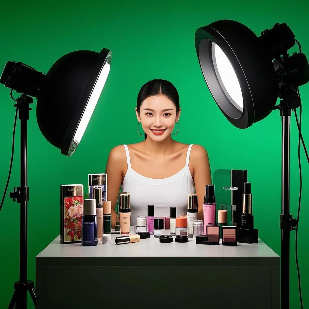 Luce per streaming live Luce per fotografia a LED bicolore da 300 W 200 W con softbox e supporto per treppiede Sfondo verde per streaming live