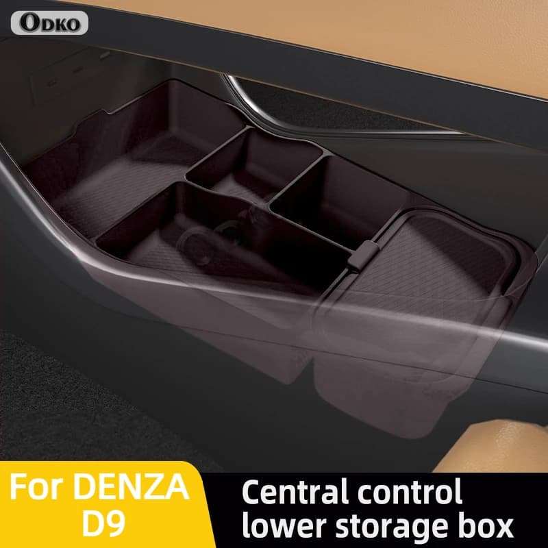 Per Denza D9 Scatola portaoggetti in silicone Console centrale sotto la modifica del strato Organizzatore speciale per accessori interni per auto
