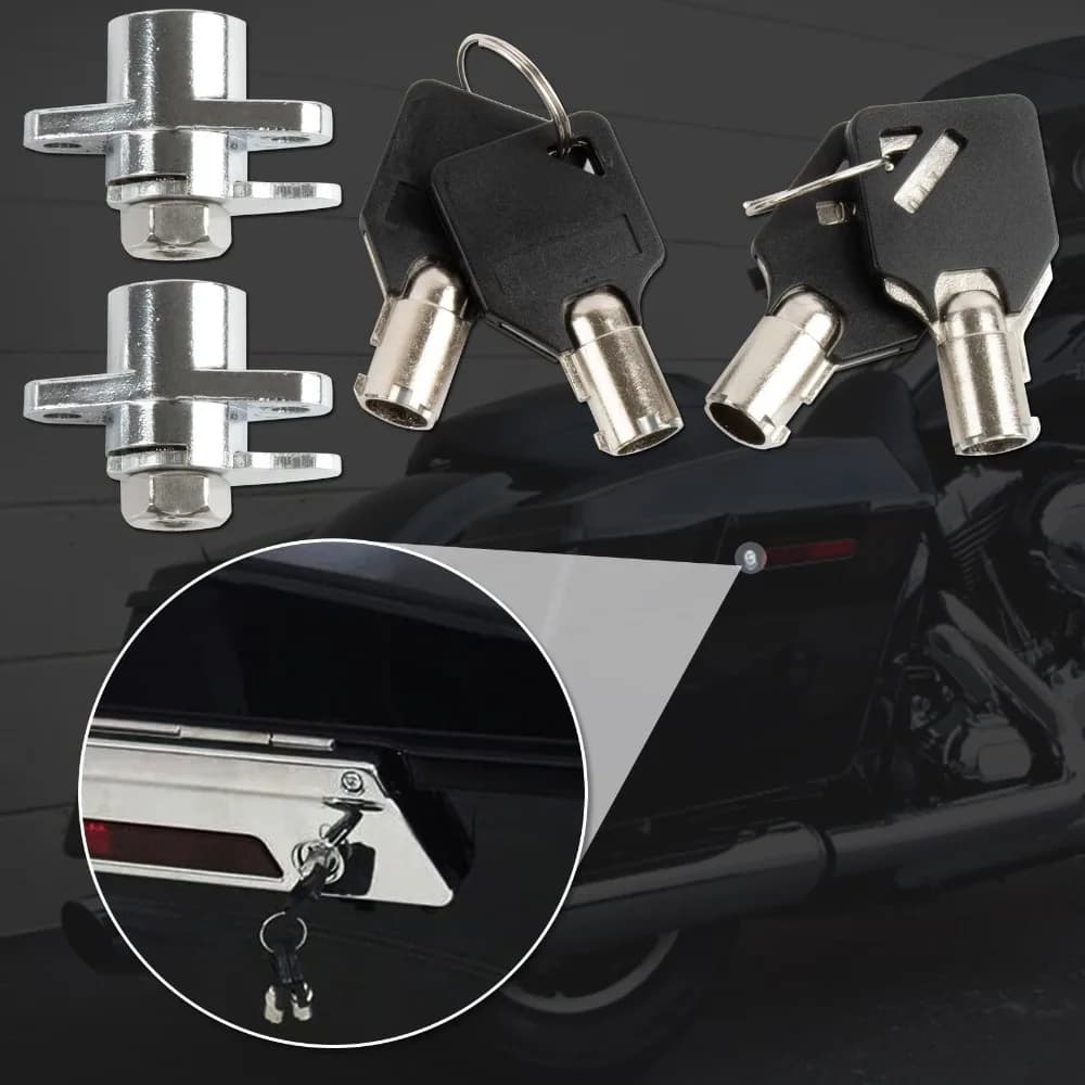 Set di chiavi per lucchetto per borsa da sella rigida per Harley Touring Electra Glide Road Glide Street Glide Road King 1993-2013