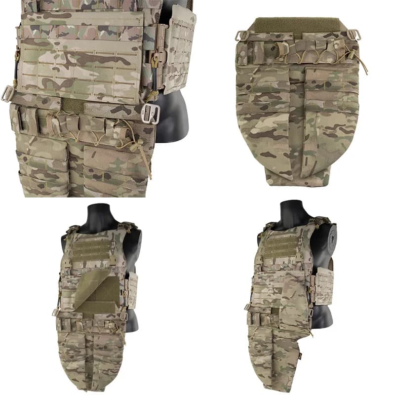 Attrezzatura tattica gilet tattico protezione cavallo universale, protezione esterna borsa tattica per pancia deflettore MOLLE per protezione