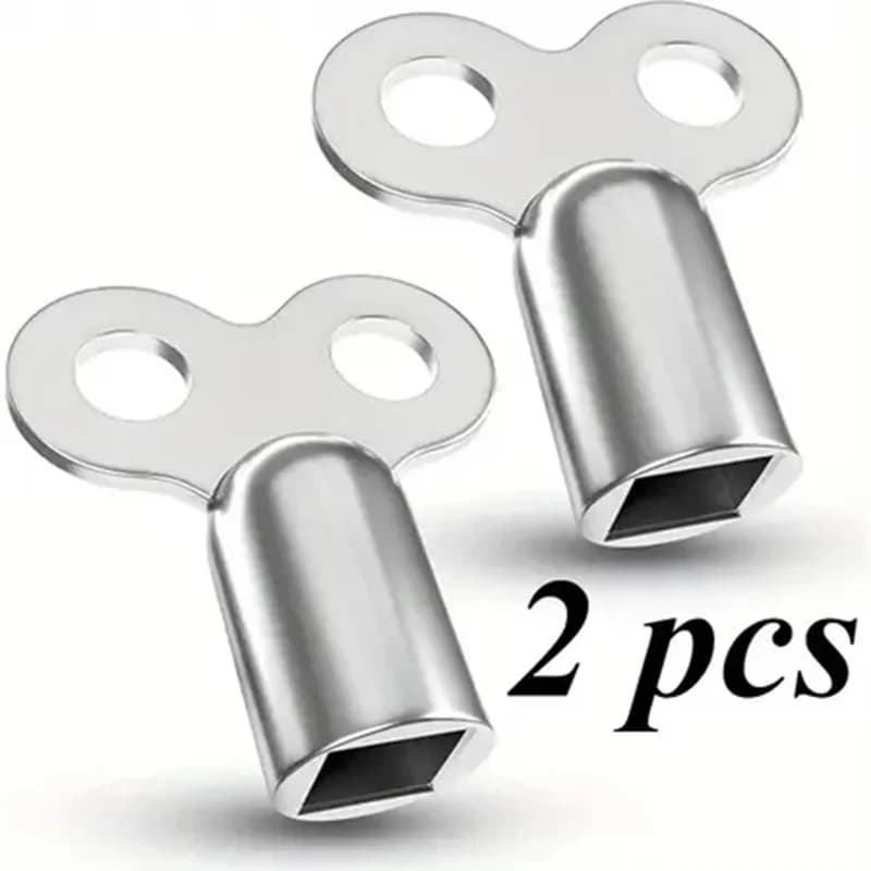 2Pcs/Set 5×5mm Square Radiator Exhaust Valve Key Zinc Alloy EU Standard Thread Heating Bleed Tool