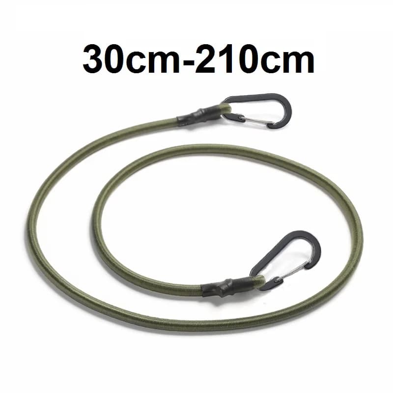 Packing cords 30-210 cm 7 mm Elastic cords with silver hooks Elasticized light for bicycles Car luggage carrier strap