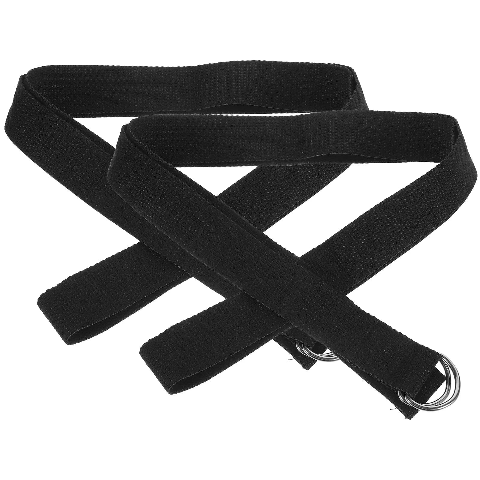 Set di 2 Fasce Elastiche per Yoga, Cinghie Professionali in Cotone Non Elastico per Esercizi di Resistenza, Attrezzatura Portatile per Allenamento in Palestra
