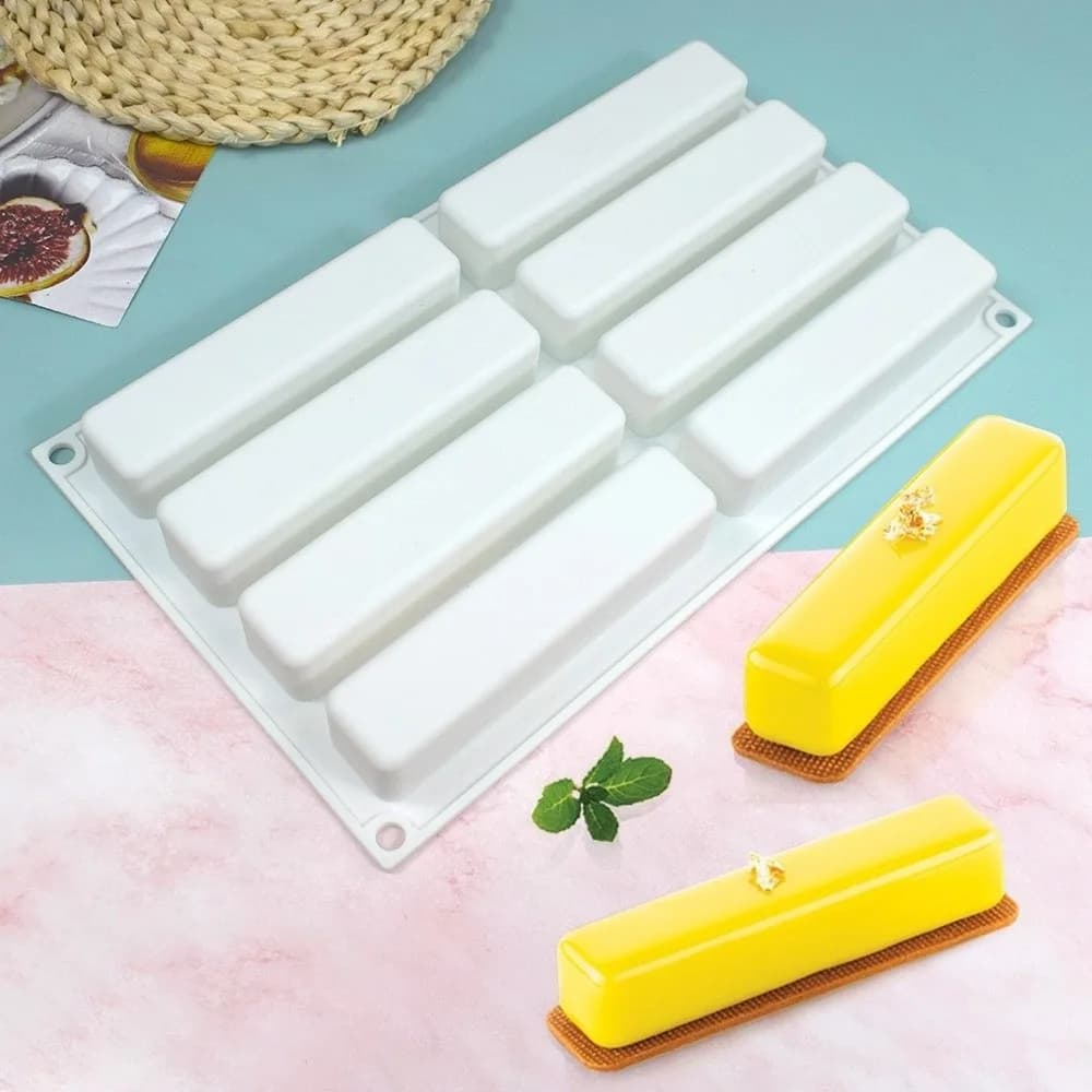 Stampo in Silicone Riutilizzabile per Mousse e Torte, Antiaderente, Facile da Sformare, Stampo per Cioccolato Flessibile, Vassoio per Cubetti di Ghiaccio per Dolci e Pasticceria