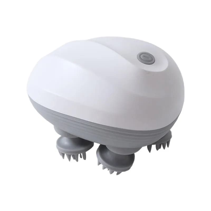 Massaggiatore per Testa di Gatto Automatico Impermeabile Silenzioso Elettrico in Plastica Giocattolo Massaggiante per Gatti (Bianco/Verde) per Uso Domestico
