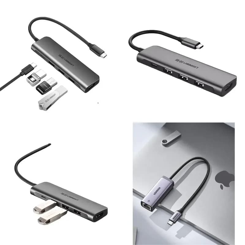 UGREEN Phone Laptop 5 in 1 Multifunctional Adapter PD USB 3.0 Type C HUB Docking Station