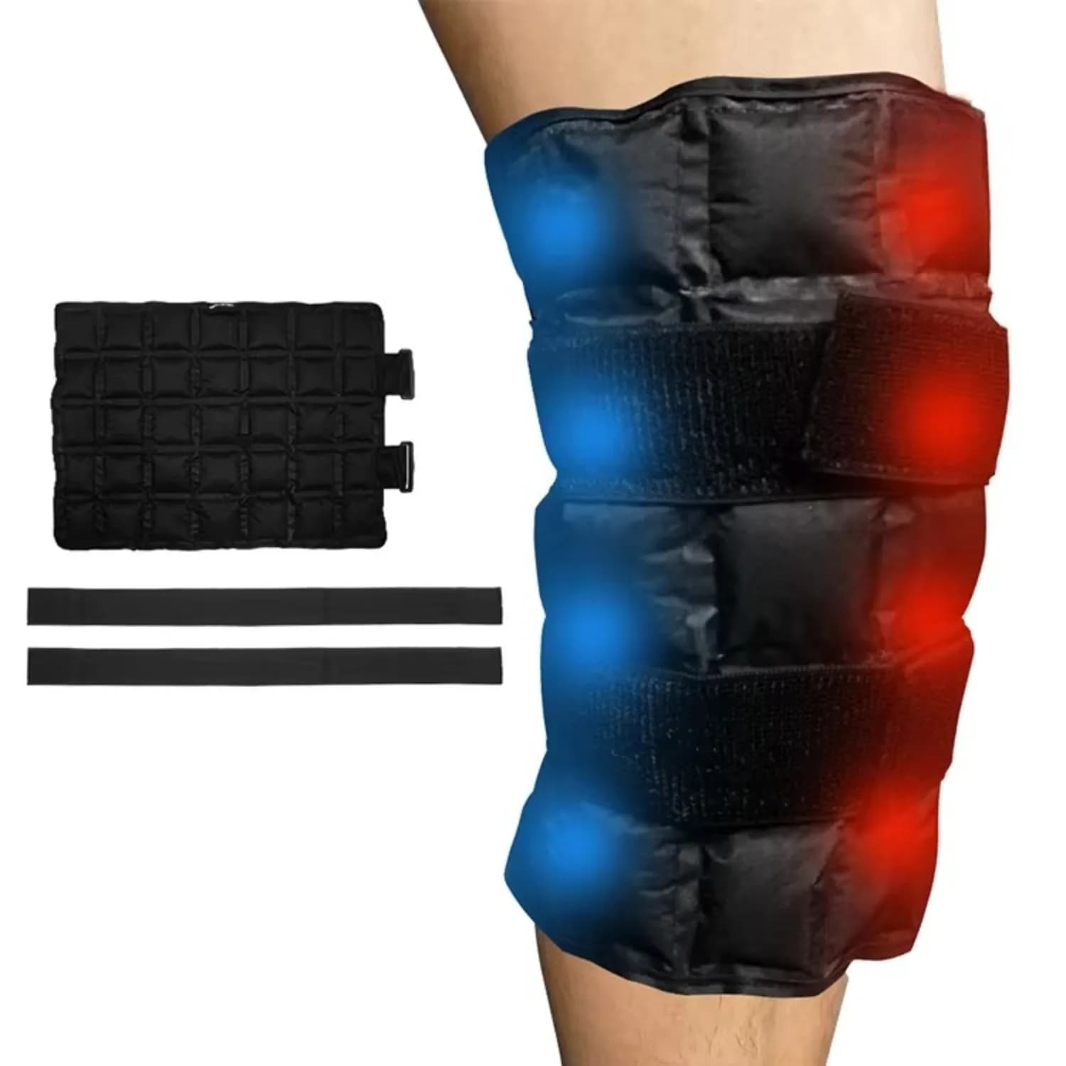 Reusable Ice Pack for Lesions, Cald and Cold Compression, Adjustable Thermal Bearing and Microonde Heatable for Eyebrow, Caviglia, Collo and elbow