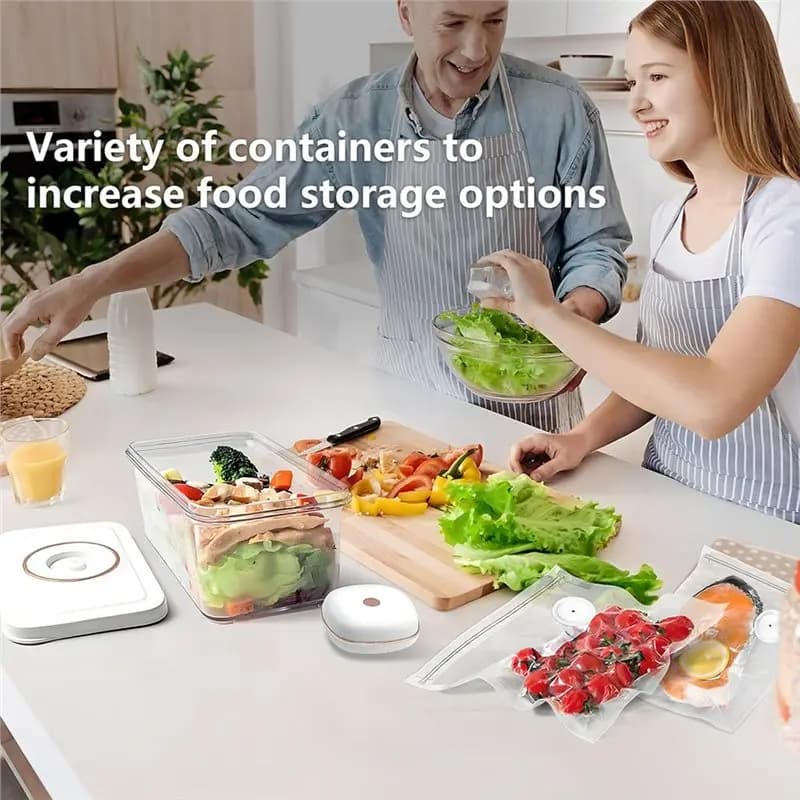 X09A Ideal For Travel& Sous Vide Compact Handheld Vacuum Sealer Machine With 3 Containers, Seals All Food Types