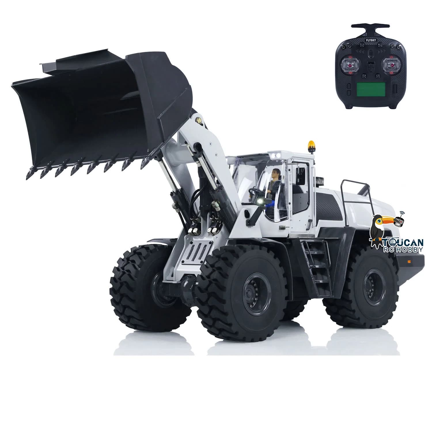 580 XDRC 1/14 RC LoaderMetal Veicoli da costruzione idraulici Fumo Suono Luce Auto telecomandate Camion Earth Mover Ragazzi Giocattoli
